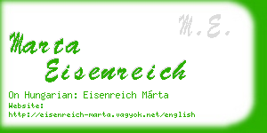 marta eisenreich business card